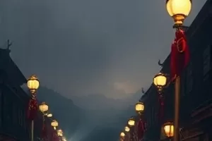 《铁轨尽头》荒草中废弃铁轨延伸向远方